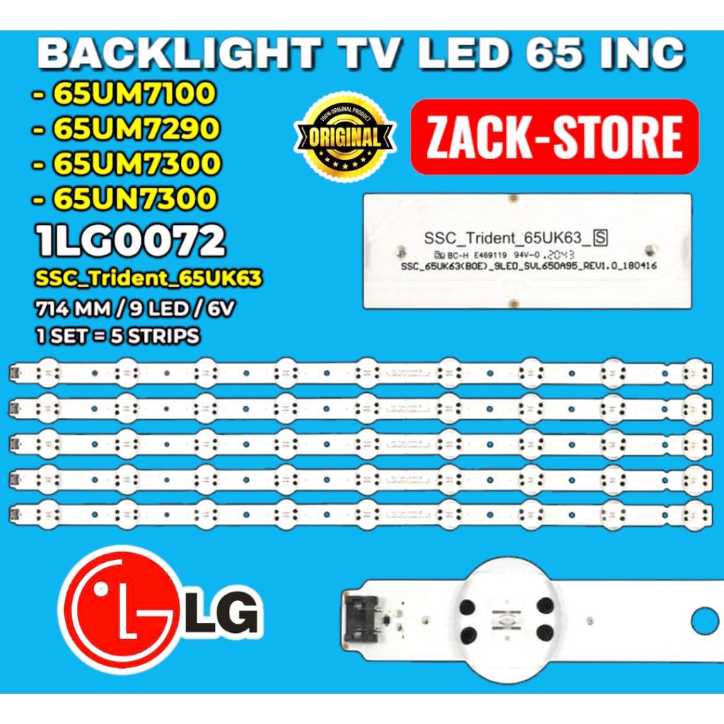 BACKLIGHT TV LG 65 INC 65UM7100 65UM7290 65UM7300 65UN7300