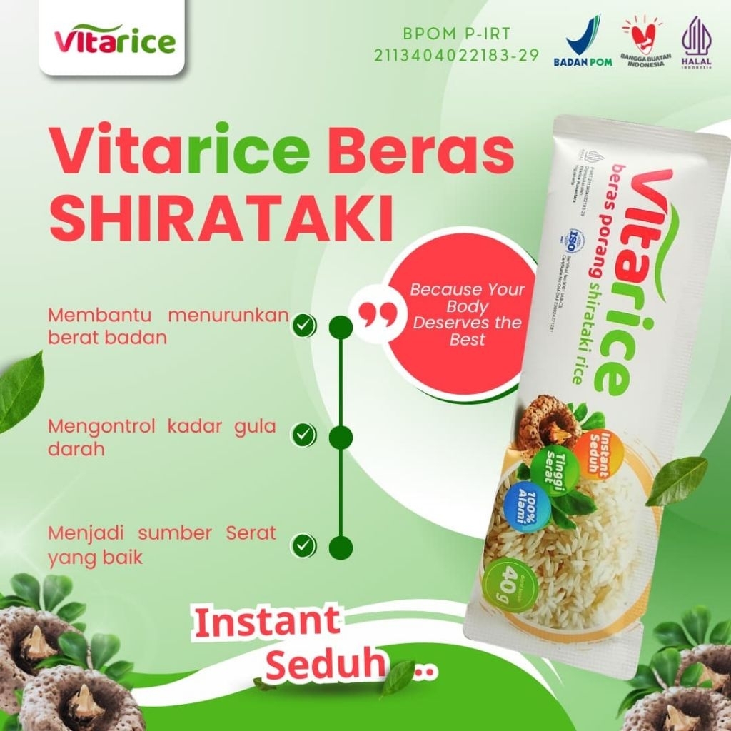 

Beras Porang Vitarice shirataki sacet 40 gram