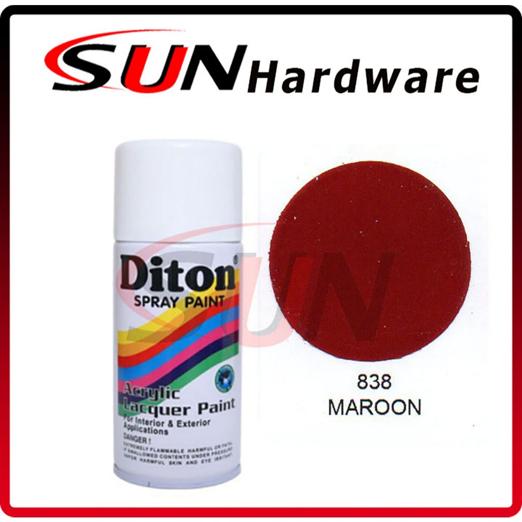 Pilox DITON 150 cc Maroon 838 Pilox Pylox Cat Semprot Solid Merah hati tua