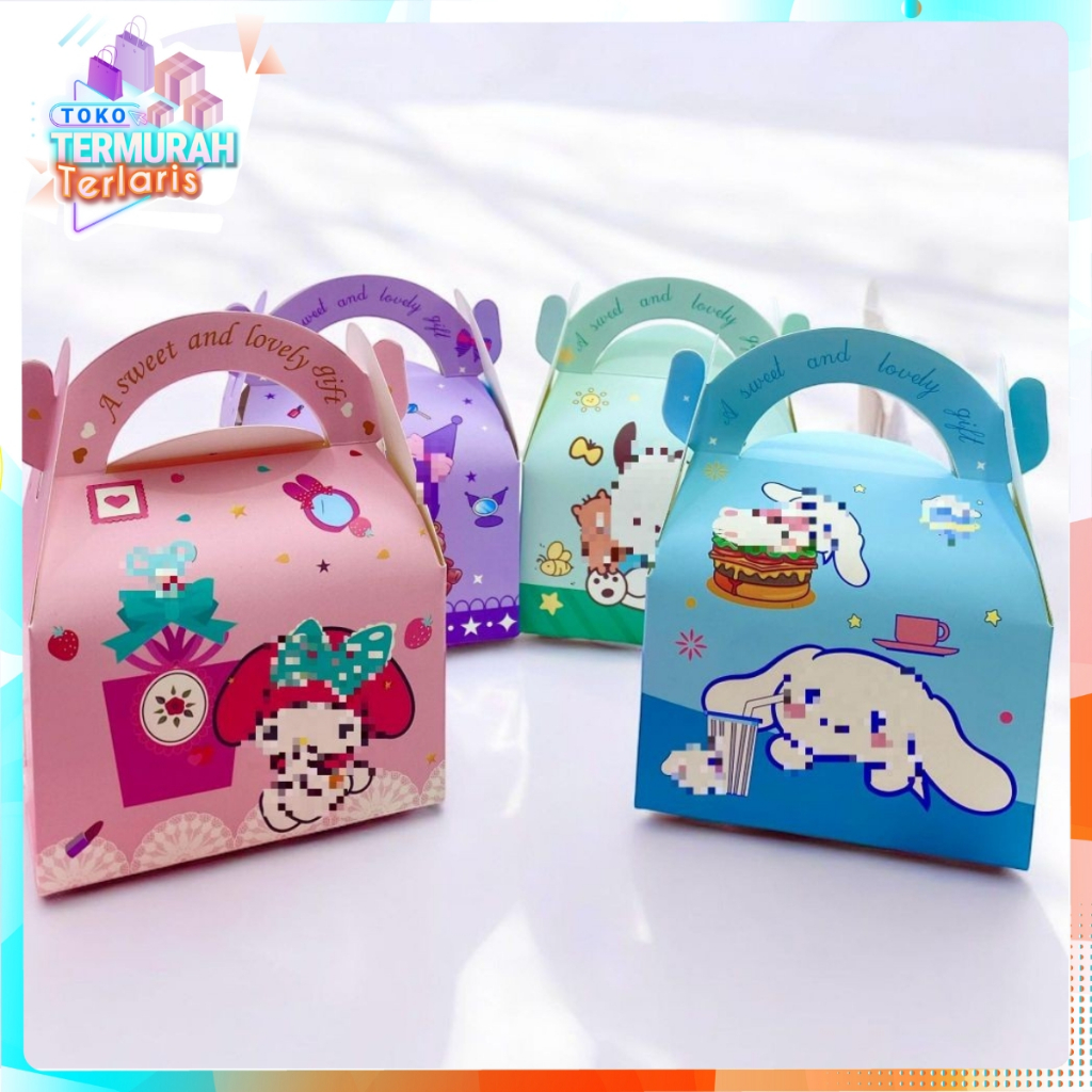 

TTT Goodie Bag Motif Kartun Paper Bag Snack Karakter Kotak Souvenir Kado Ulang Tahun Hampers Mini Lucu Tas Snack Candy Anak-Anak