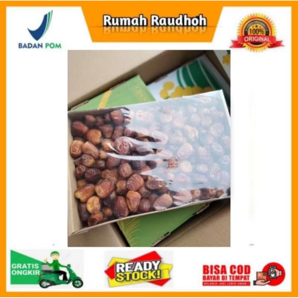 

KURMA SUKARI PREMIUM ASLI MADINA 1 DUS ISI 3 KG LEBIH