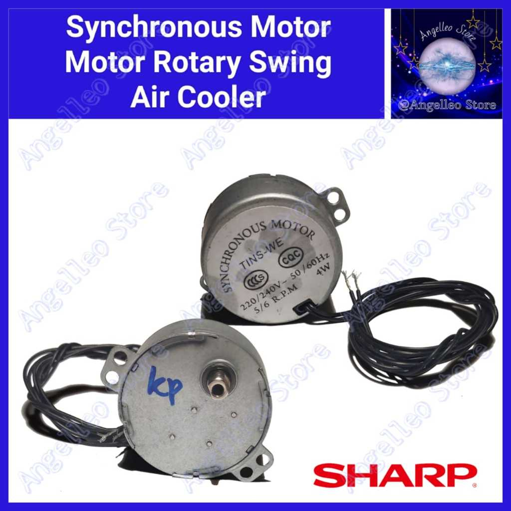 Motor Rotary Swing 5/6 RPM Untuk Kipas Air Cooler SHARP~SYNCHRONOUS Motor Rotari Swing 5/6 RPM Untuk