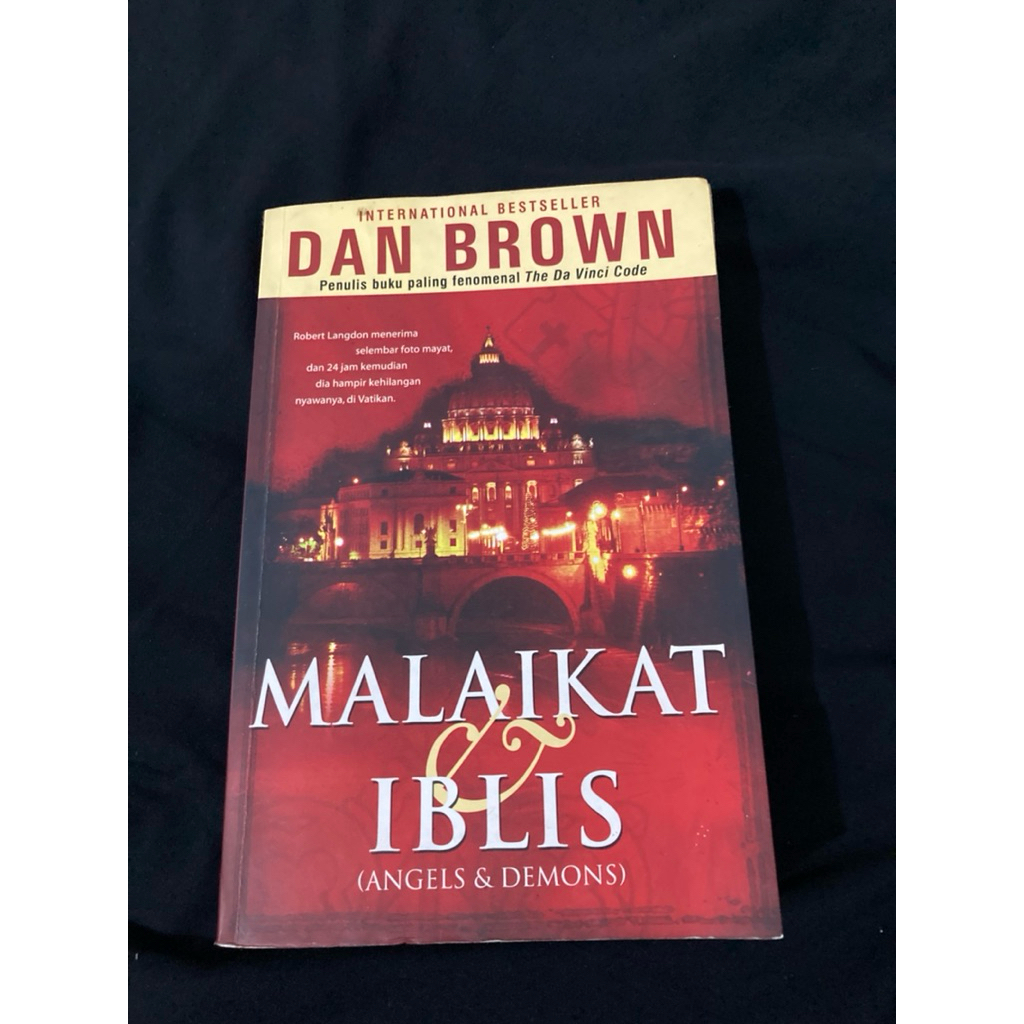 JUAL NOVEL PRELOVED DAN BROWN ANGEL AND DEMON MALAIKAT DAN IBLIS JUAL NOVEL BEKAS