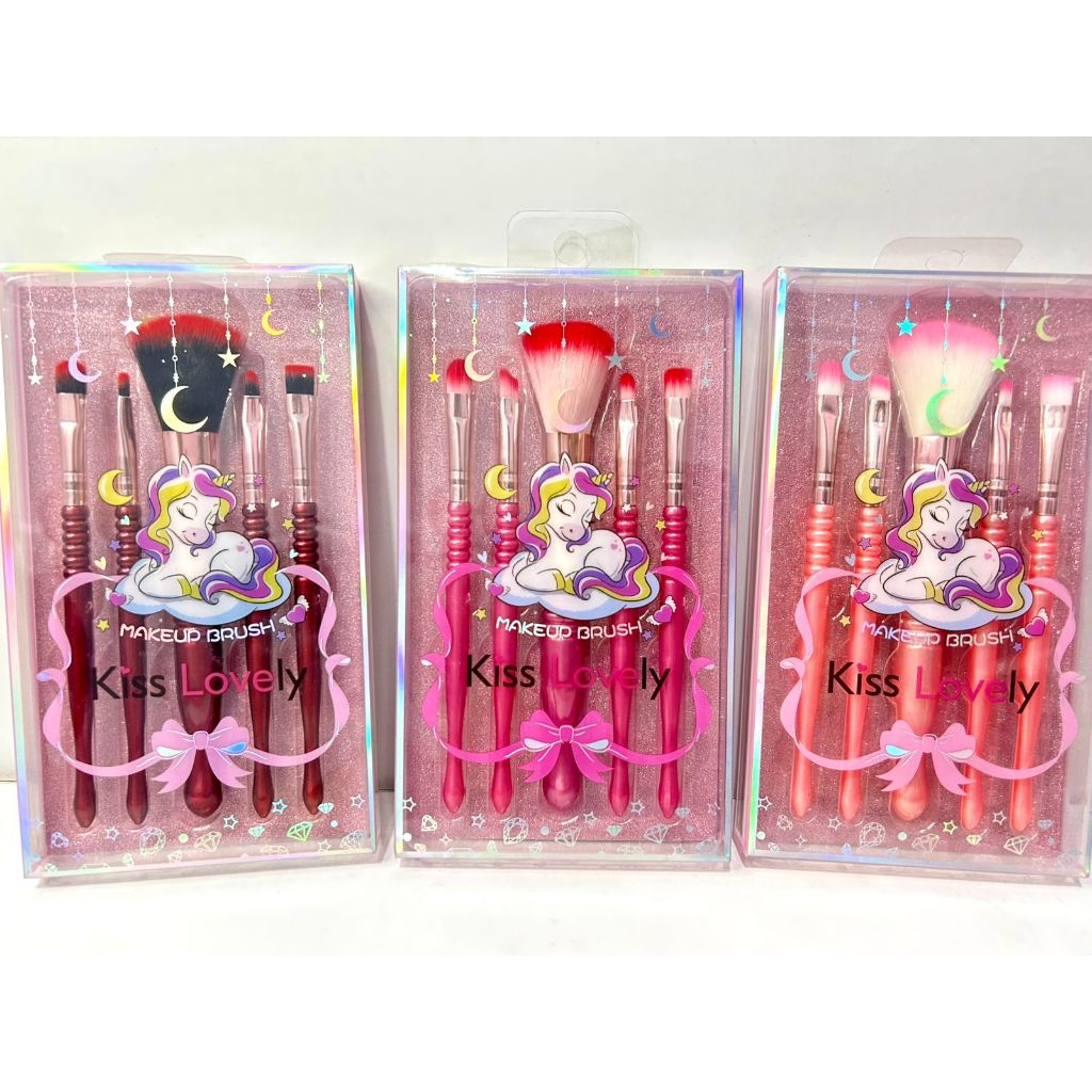 

Kuas Brush Make Up Kiss Lovely 5IN1 Kuas Make Up Paket Make Up Brush