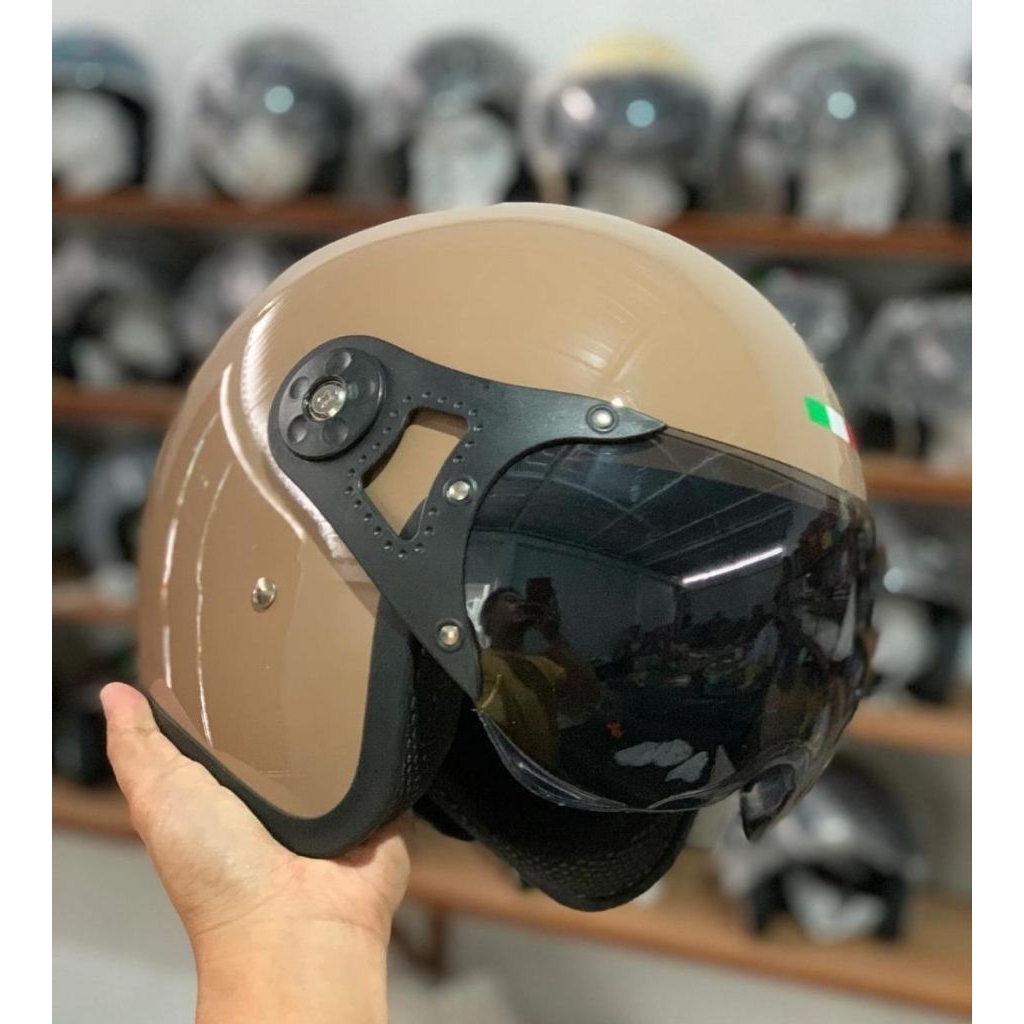 HELM PILOT ITALY PREMIUM/HELM MOTOR CANTIK