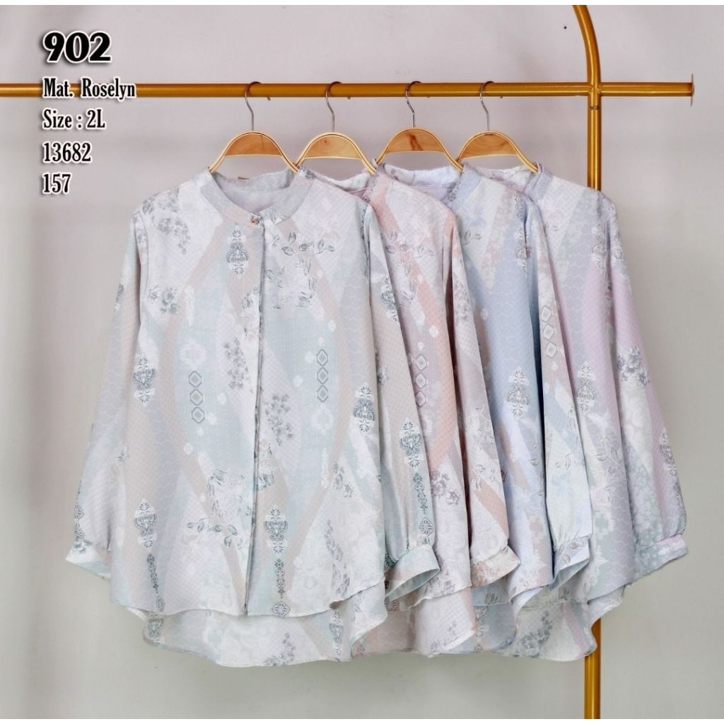 Atasan Kemeja Wanita Kerah Shanghai