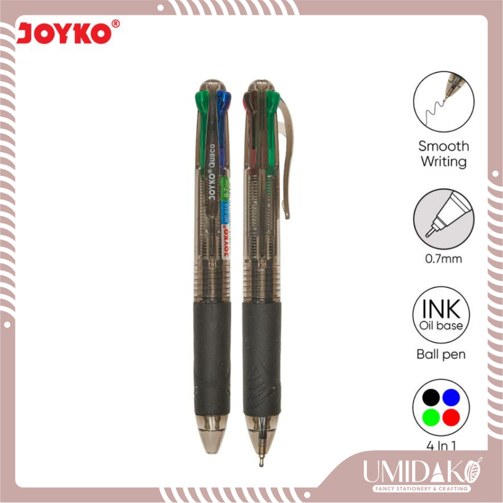 

[UMIDAKO] BALL PEN PULPEN PENA 4 WARNA JOYKO | PULPEN 4 IN 1