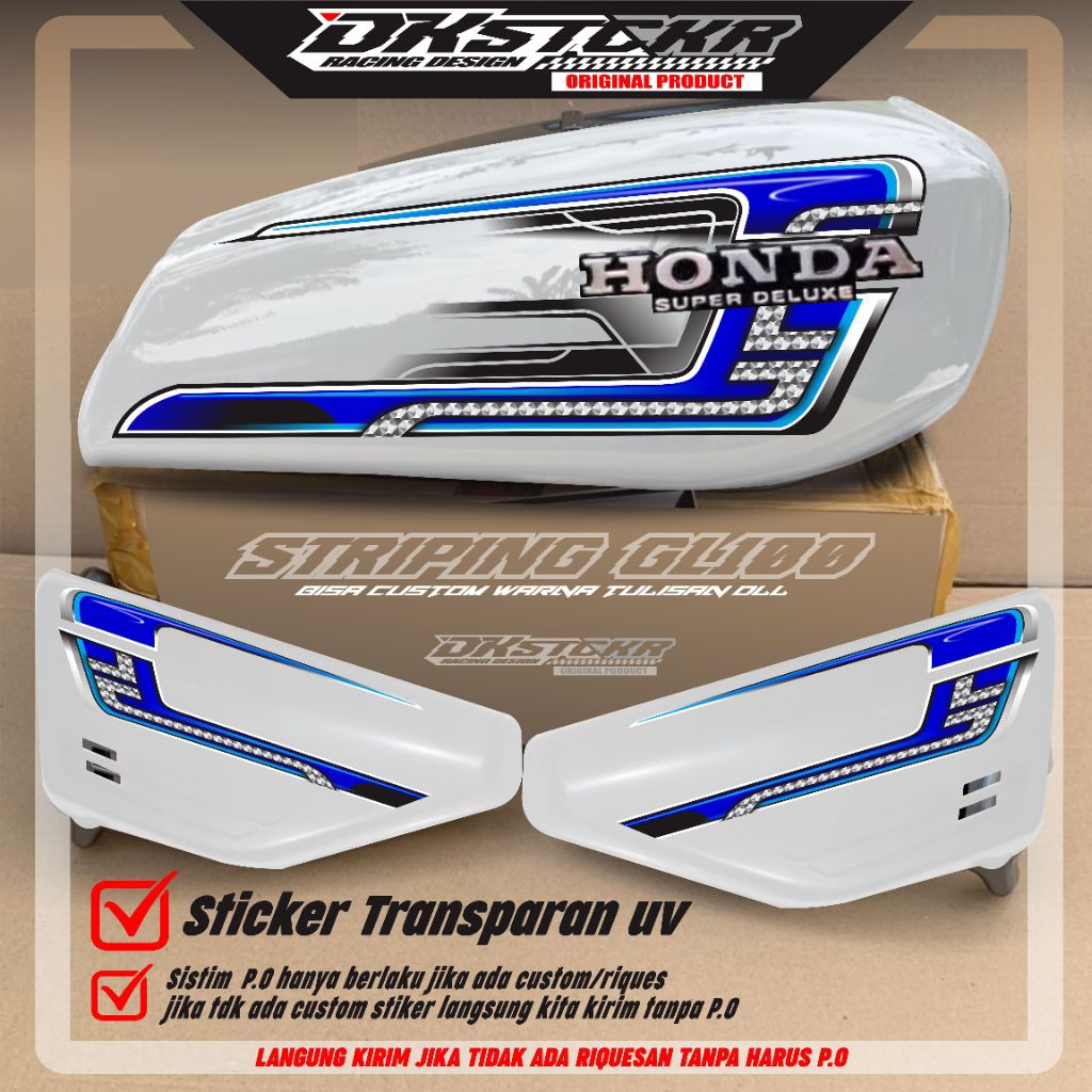 STRIPING GL 100 - STRIPING HONDA GL 100 - STRIPING GL CEPEK -STRIPING GL 100 TRANSPARAN - STRIPING G