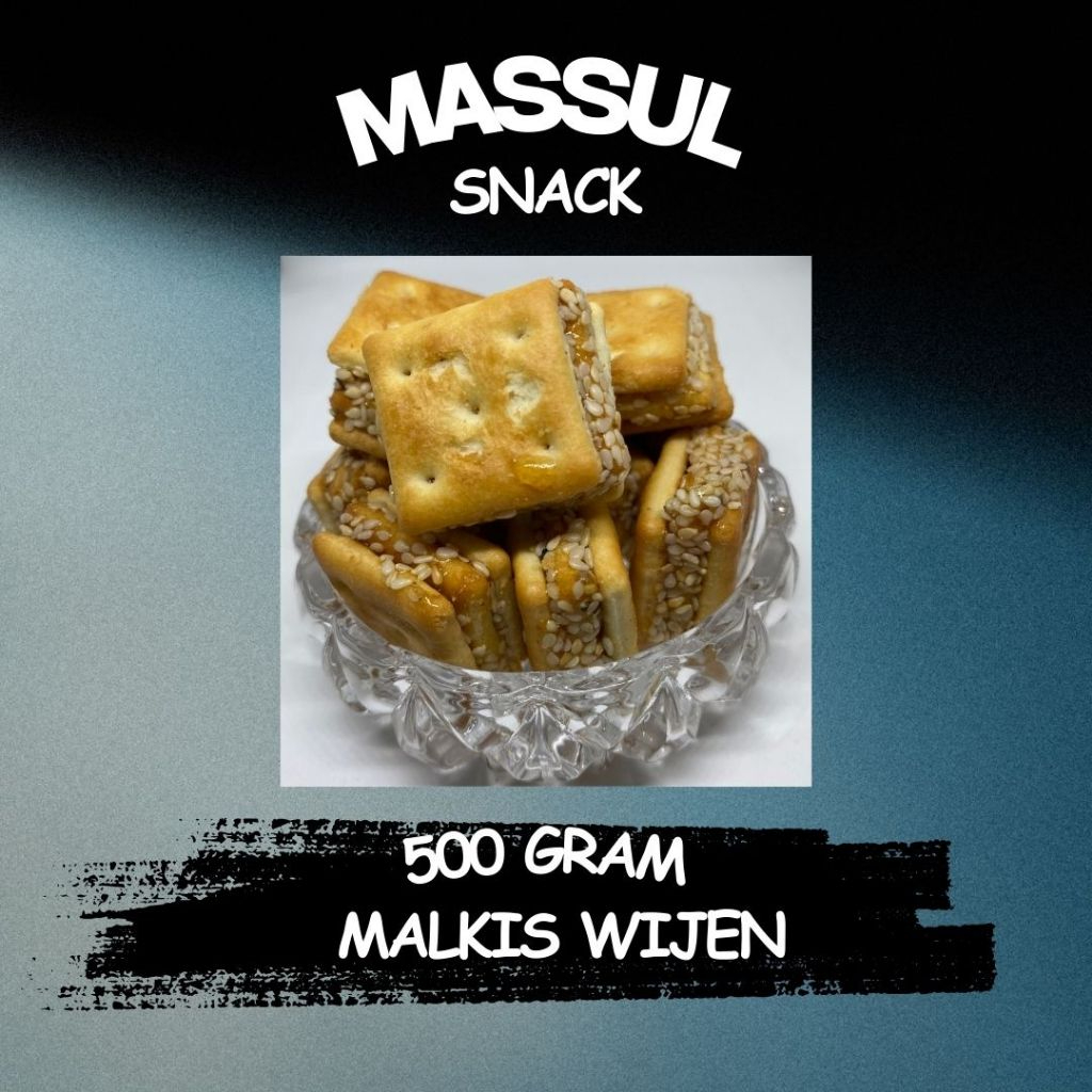 

[500 gram] Cemilan Biskuit Malkist Wijen Jajanan Jadul