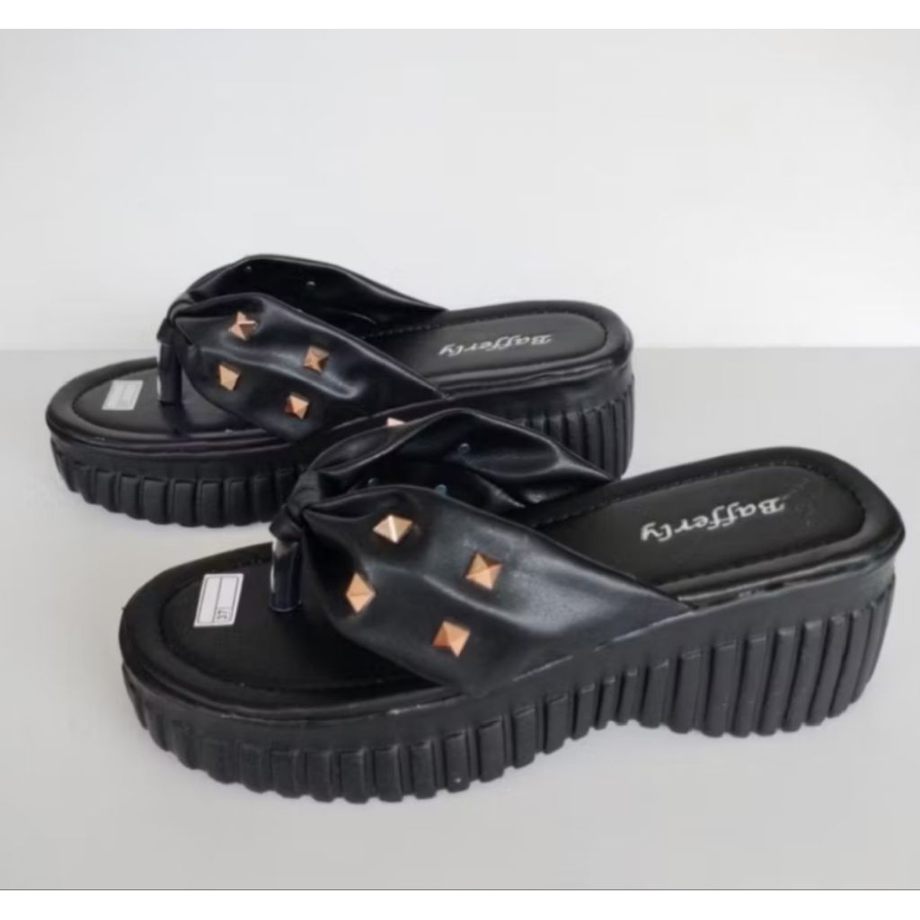 Sandal Jepit wanita tinggi 5cm merk Bafferly