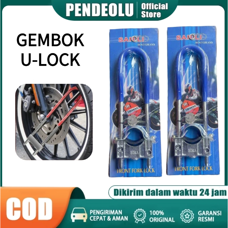 Kunci garpu motor/gembok panjang Kunci garpu pengaman motor matic motor bebek anti maling