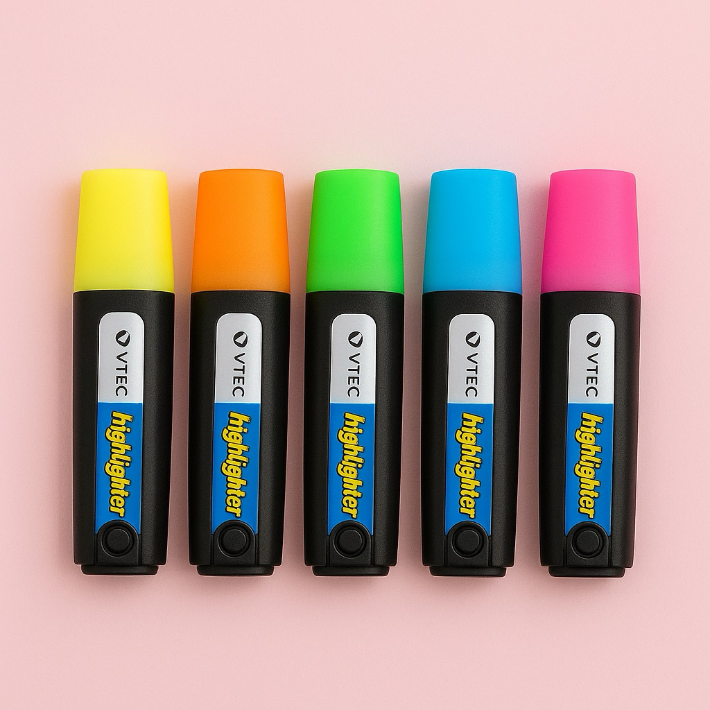 

Highlighter Vtec 5 Warna Stabilo Pastel / Neon Murah