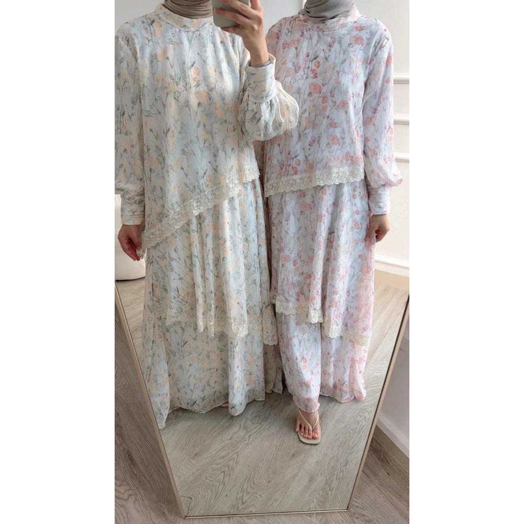 SAFINA MAXI DRESS PANJANG GAMIS PANJANG GAMIS MUSLIMAH DRESS CERUTI HOMEY DRESS SIMPEL BAJU MUSLIMAH