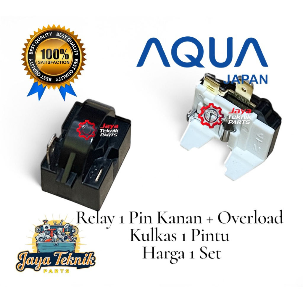 Set Relay Ptc Overload Kulkas AQua 1 Pintu / Overload Kulkas Aqua Satu Pintu