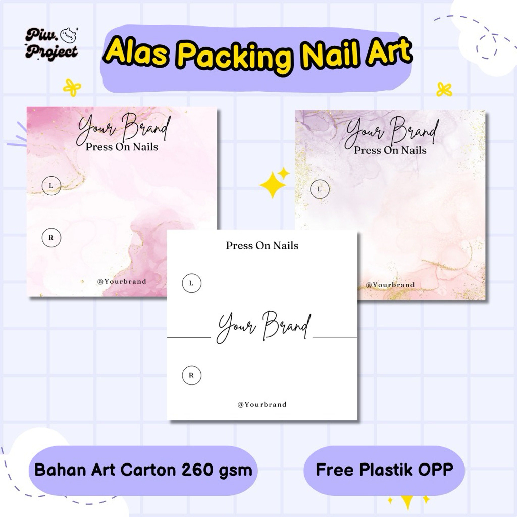 

ALAS PACKAGING | AKSESORIES | KEMASAN | ALAS PACKING | CUTE PAPER | ALAS PRESS ON NAILS