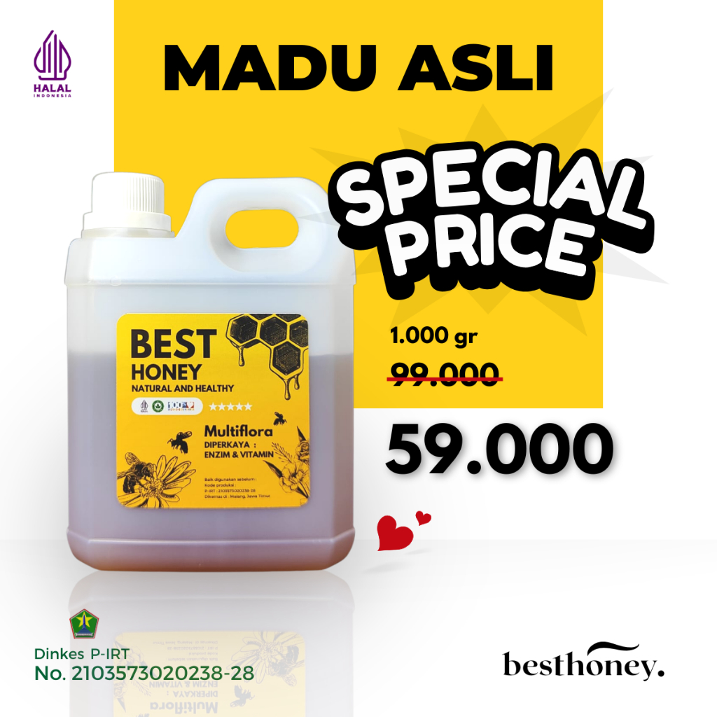 

Best Honey Madu Asli Multiflora Original 1kg