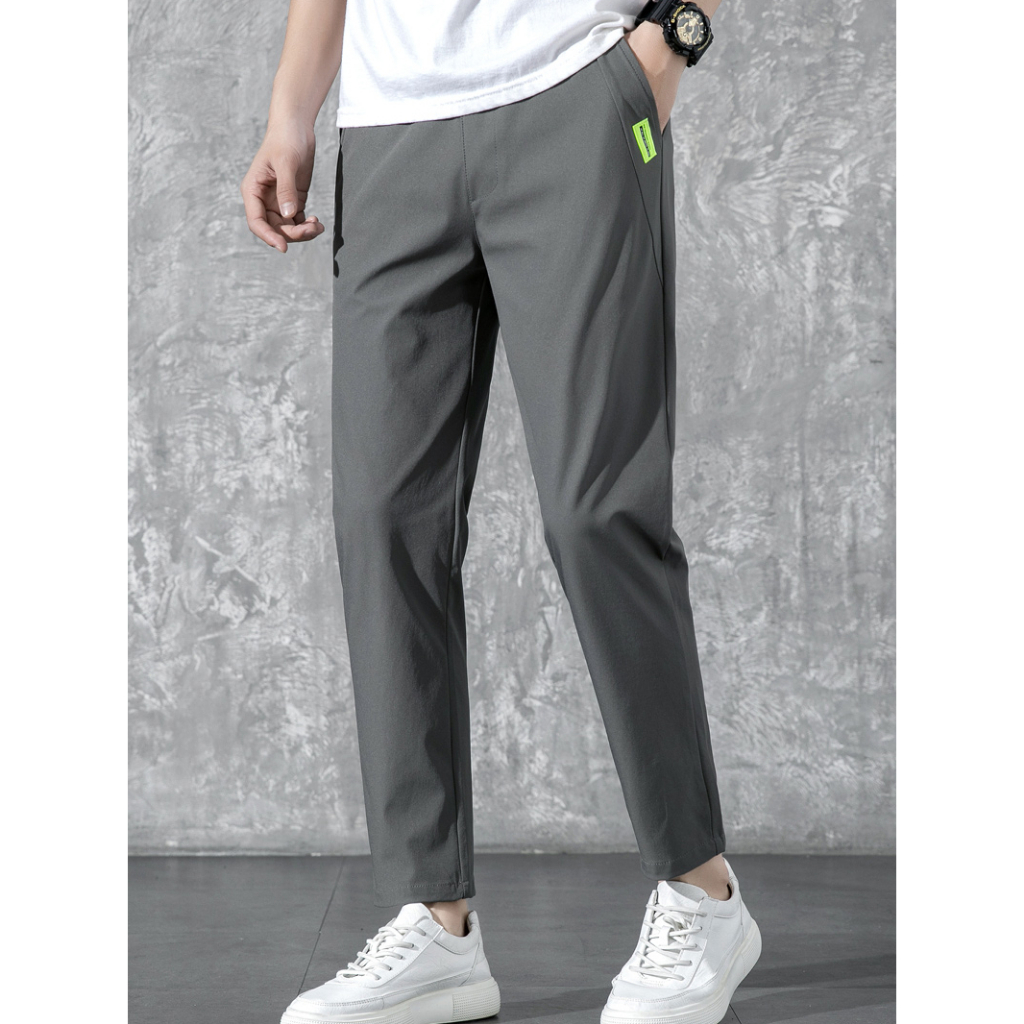 Disai Pria Kain Celana Panjang Pria Stretch Empat Sisi Elastis Tinggi - Casual Pria Kain Stretch Emp