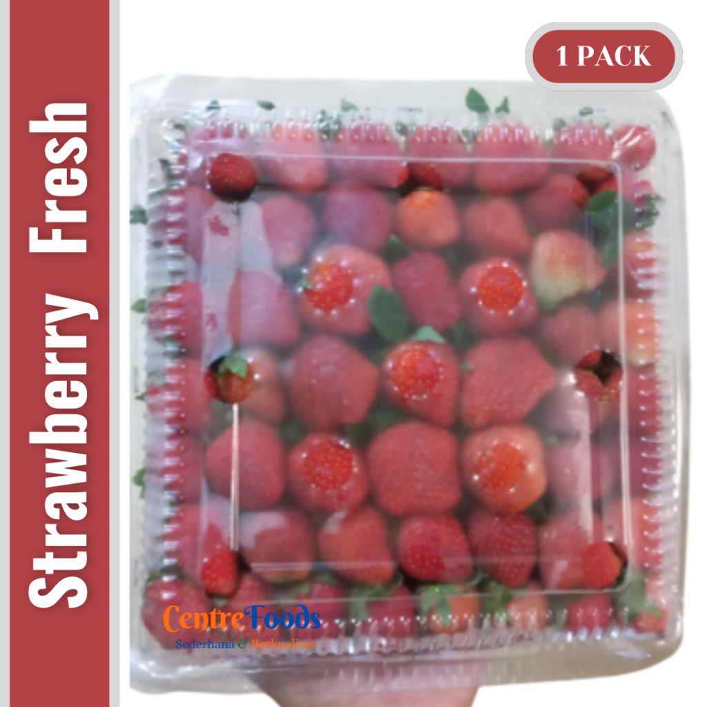 

Buah Stroberi Strawberi Segar - Strawberry Fresh | Size 850-950gr [ Harga Per PACK ]