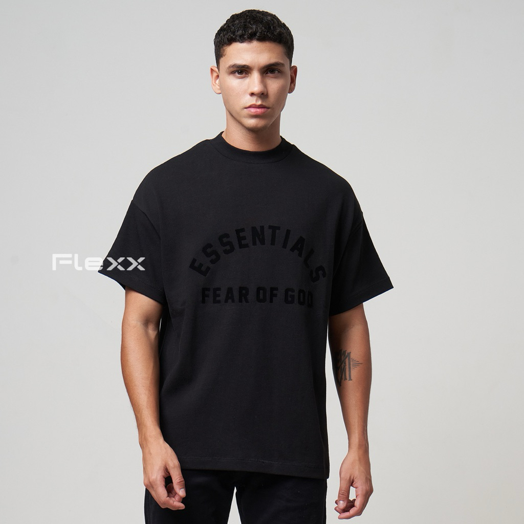 Essentials FOG Heavy Jersey Crewneck SS24 Tee Jet Black