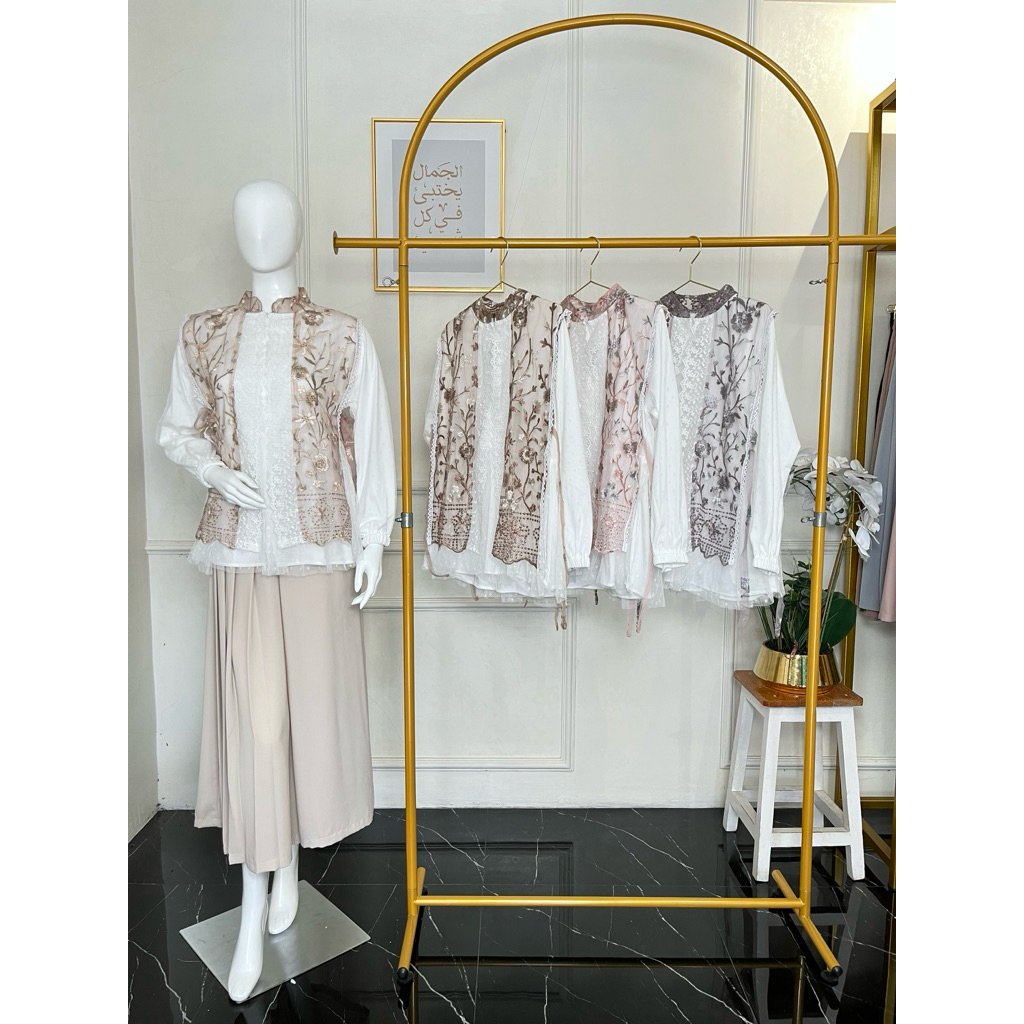 Blouse Brukat Outer / Blouse Brukat Wanita / Blouse Wanita / Outer Brukat / Kemeja Brukat Outer / Ke