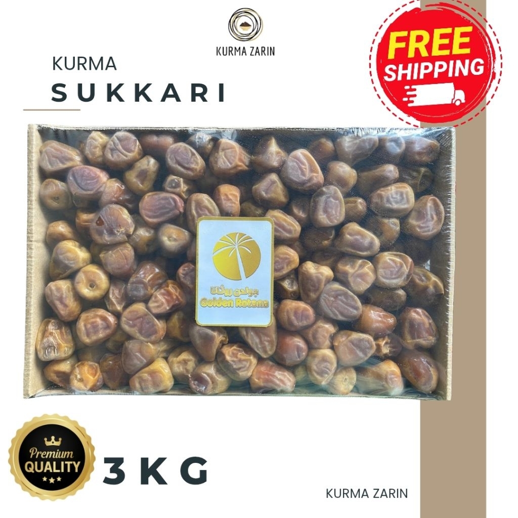

Kurma Sukari Golden Rotana 3kg Premium Wrapping Sameday Instan