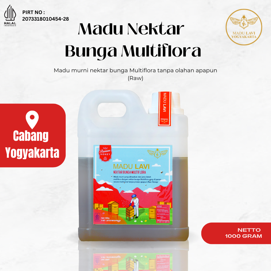 

Madu Hutan Nektar Multiflora 1Kg Honey Bee