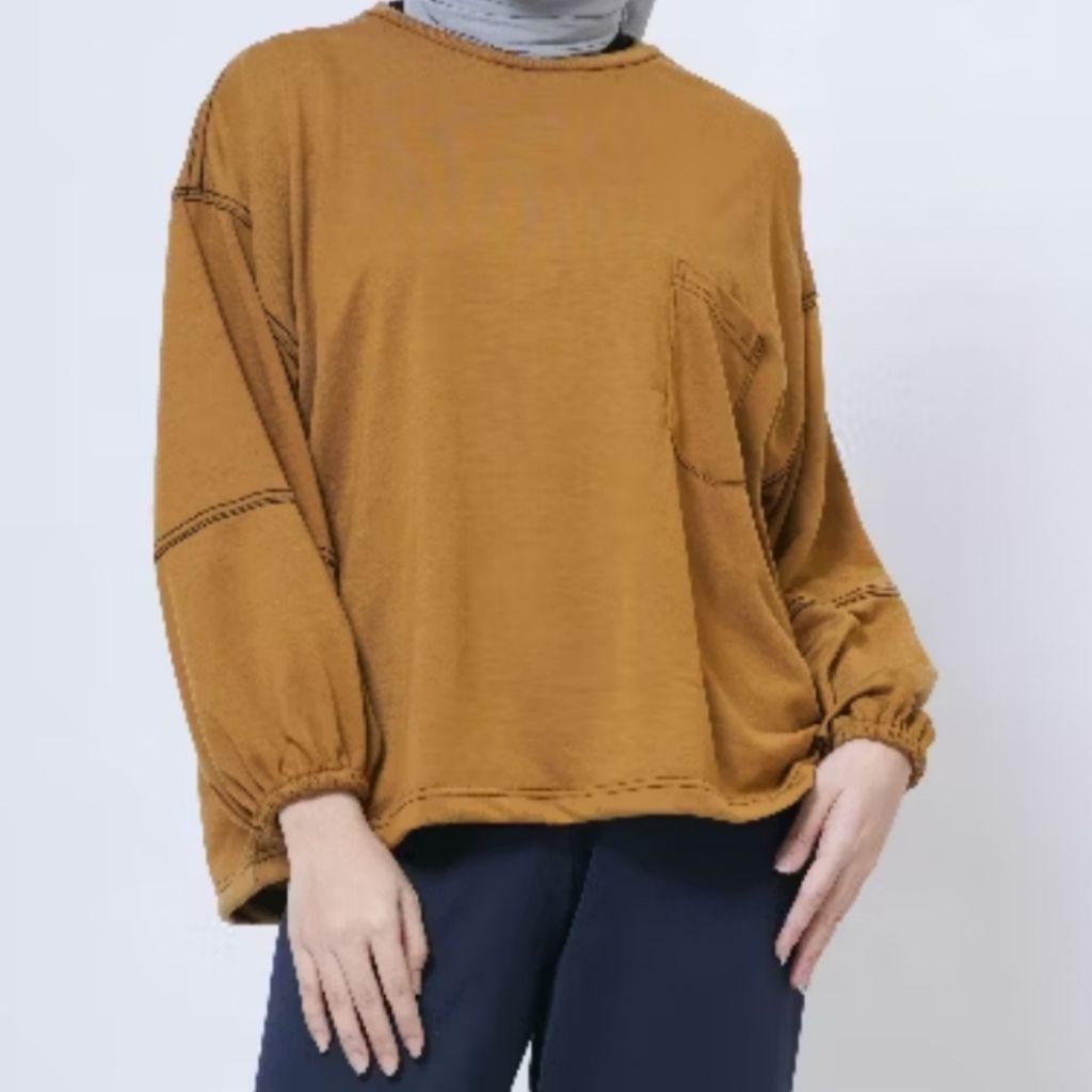 Narin Blouse Kaos Wanita Lengan Balon
