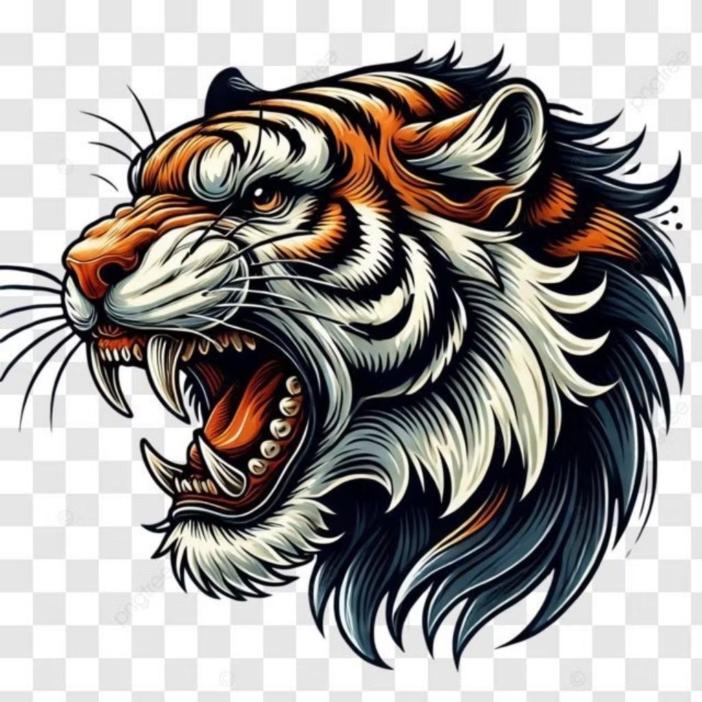 

stiker 3D macan keren, stiker print sudah cutting, size 15 x 20 cm, anti air