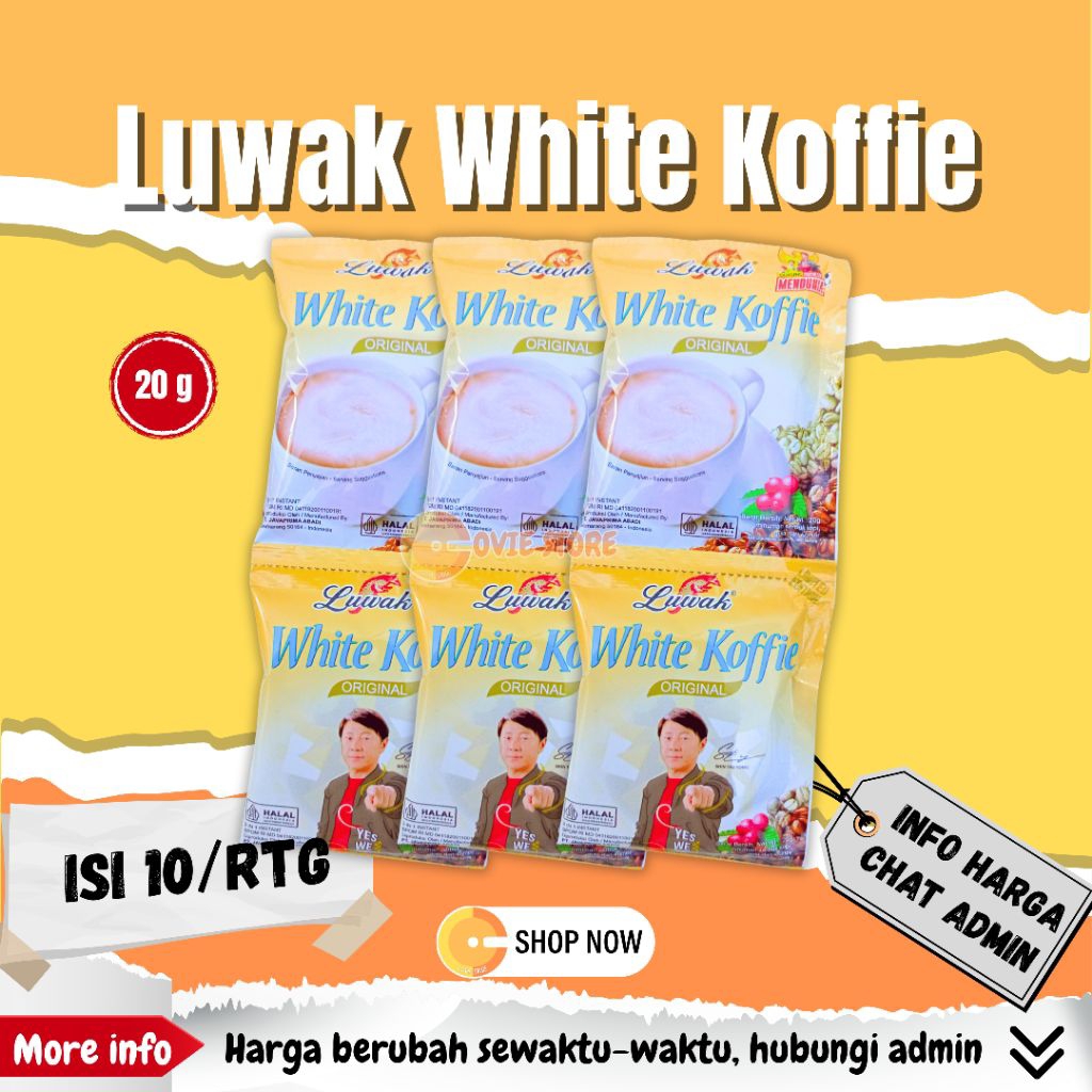

Kopi Sachet Luwak White Koffie Rentengan