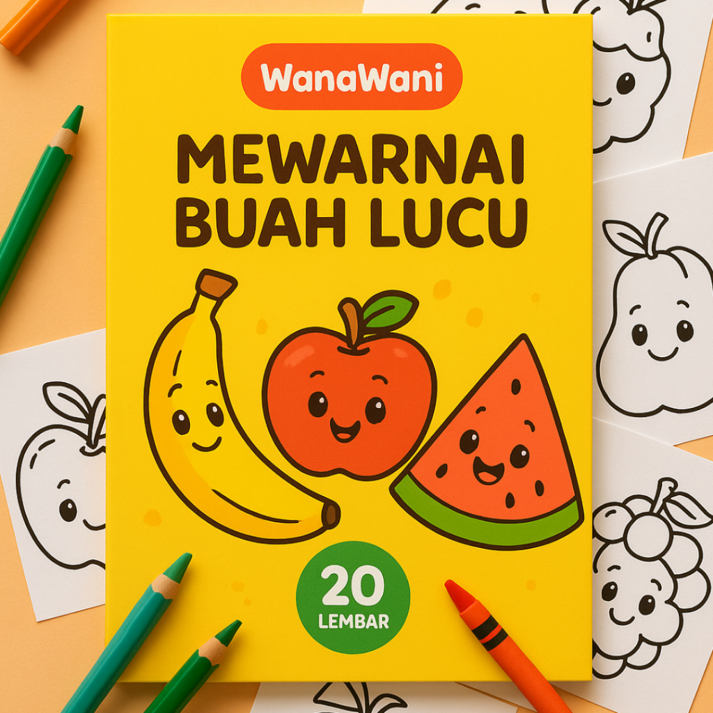 

Kertas Mewarnai Anak Tema Buah Lucu A4 | Rp500 per Lembar | Minimal 10 Lembar