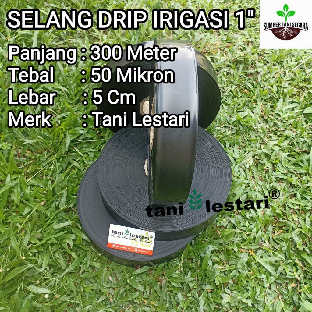 SELANG DRIP IRIGASI 1" INCH 300 METER 50 MIKRON