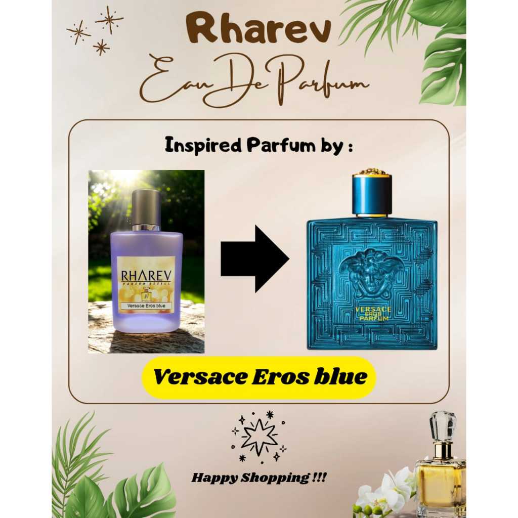 Rharev Parfum - (Versace Eros - Blue) #Refill Kualitas Premium #Cewek/Cowok