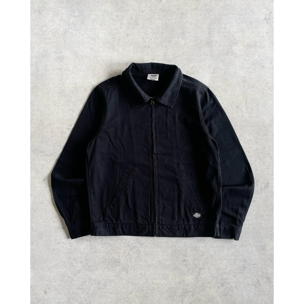 Work Jacket Dickies Black Outer Zipper Original Canvas Boxy Limited