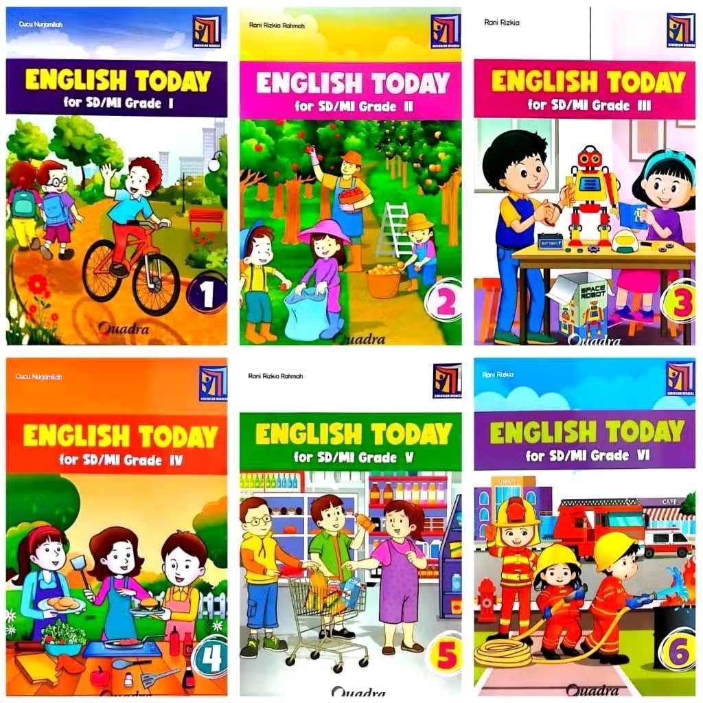 English Today Kelas 1.2.3.4.5.6 SD Penerbit Quadra Kurikulum Merdeka