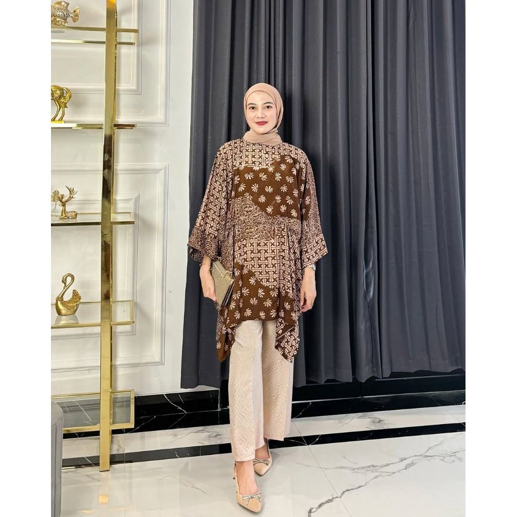 POPPY Kaftan Batik Modern Viscose Set Batik Viscose / kaftan lebaran /baju lebaran /baju pesta /over