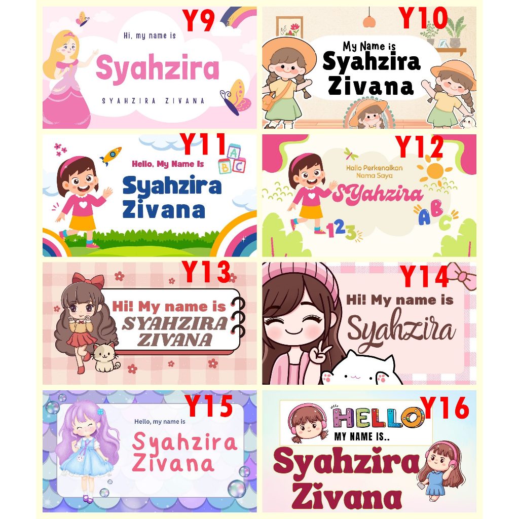 

STIKER LABEL NAMA BUKU TULIS ISI 20 PCS MOTIF BISA REQUEST