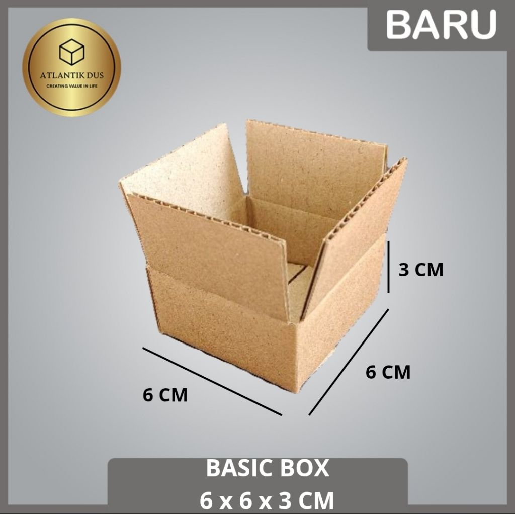 

KARDUS / KARTON BOX POLOS Uk. 6x6x3 CM
