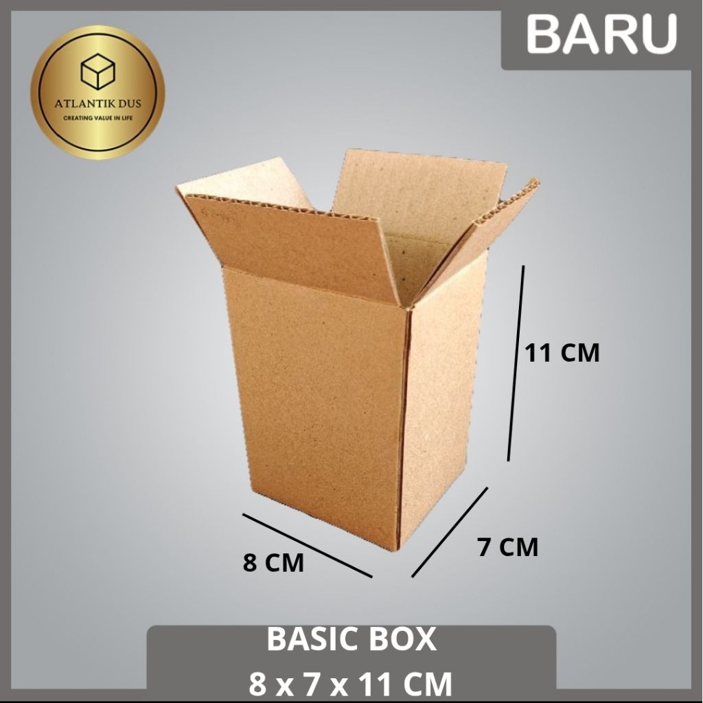

KARDUS / KARTON BOX POLOS Uk. 8x7x11 CM