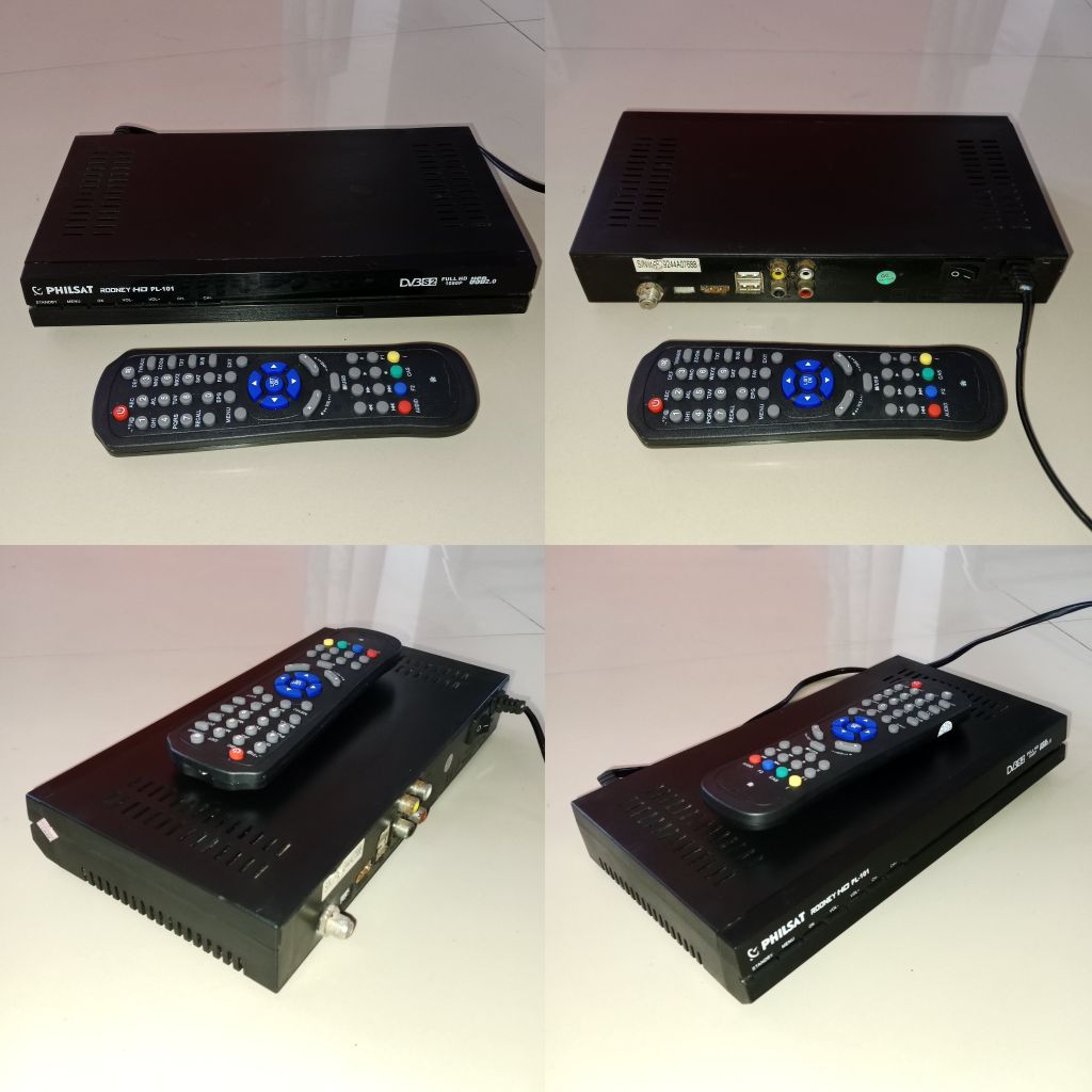 Receiver bekas pakai Parabola Rx Philsat Rooney Full HD SW KOS K0S + remot setara dengan Merk Matrix