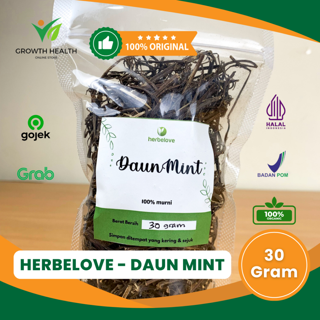 

HERBELOVE – DAUN MINT KERING 100% MURNI 30 GRAM