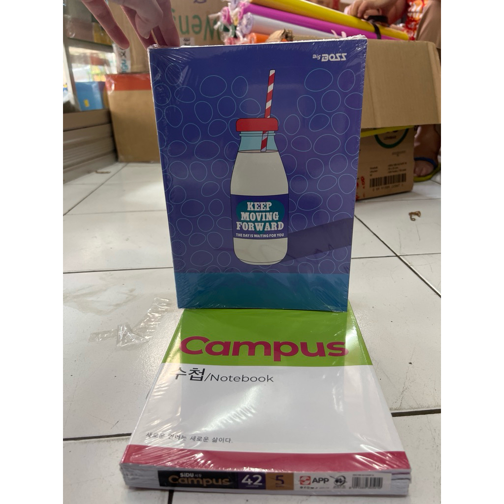 

1 pak Buku tulis BIG BOSS 42 lembar / 6pcs Buku tulis BIG BOSS 42 lembar / 1 pak Buku Tulis SIDU CAMPUS 42 lembar / 5pcs Buku Tulis SIDU CAMPUS 42 lembar