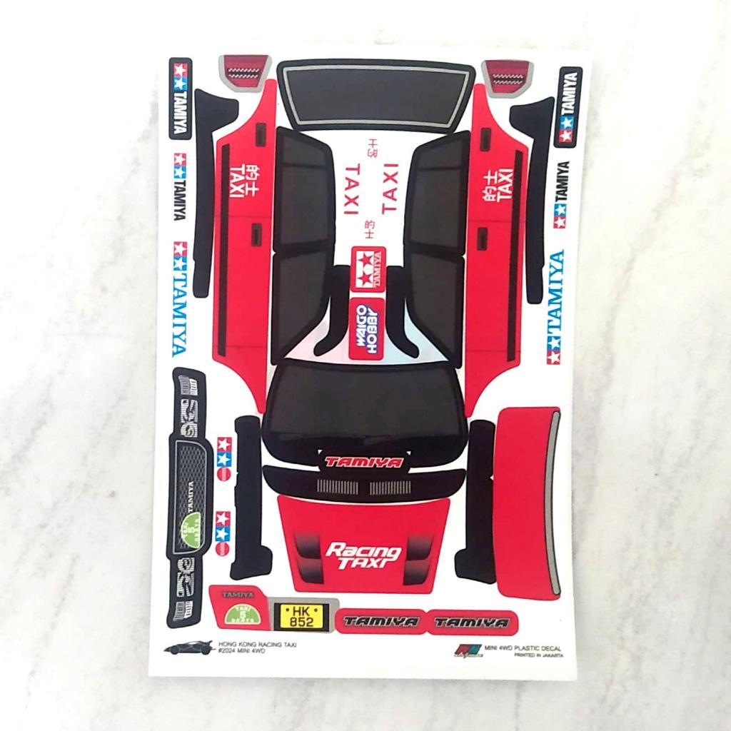 Stiker Hong Kong Taxi - Body Merah - Vinnyl Laminating Doft