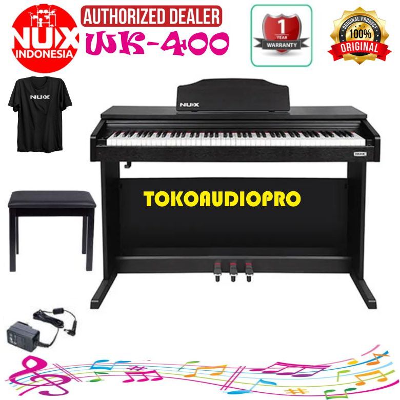 Nux WK400     WK-400 Digital Piano with Full Hammer Action Piano Digital Nux