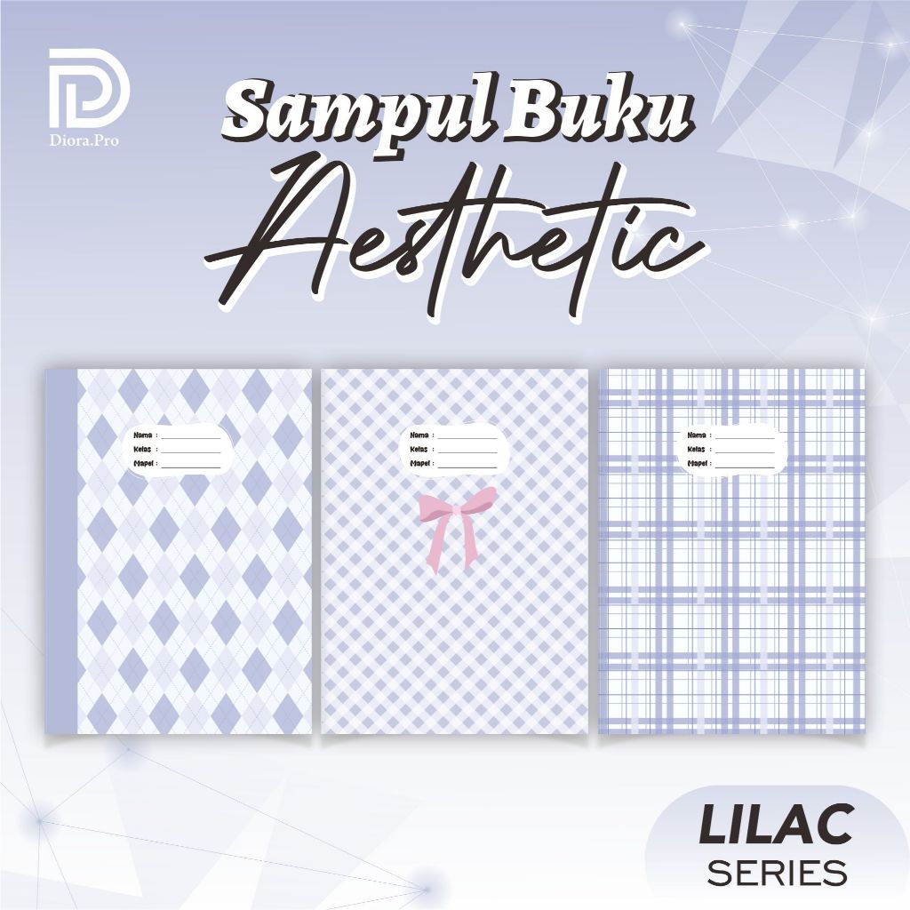 

[LILAC SERIES] Sampul Buku Aesthetic - Sampul Buku / Samak Buku / Motif Lucu Simple Elegant