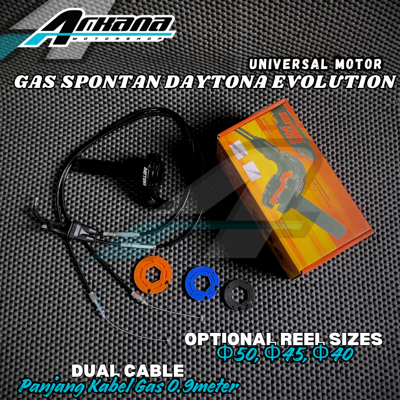 Gas Spontan Evalution Sport Dua 2 Kabel DAYTONA Universal RXKING RXK F1ZR KLX CB150 CBR R25 Vixion V