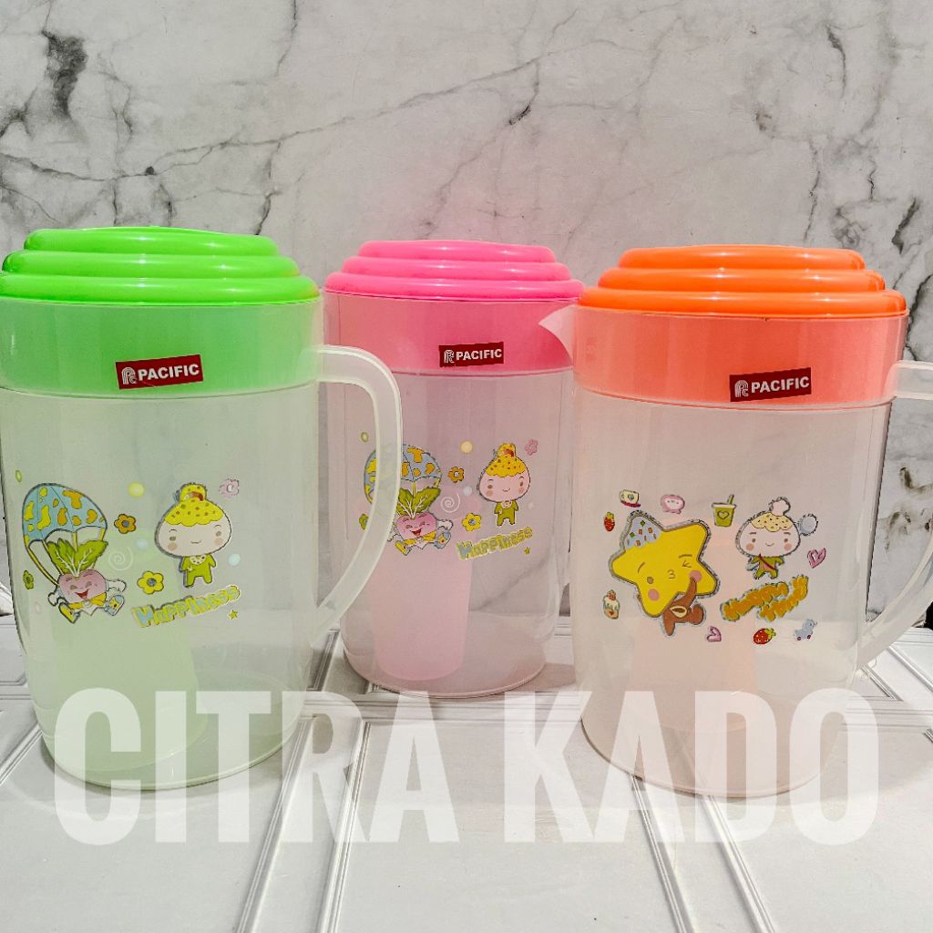 WATERJUG JUMBO EVANIA/ESKAN PACIFIC PLASTIK 4LITER/1 ESKAN FREE GELAS CANGKIR