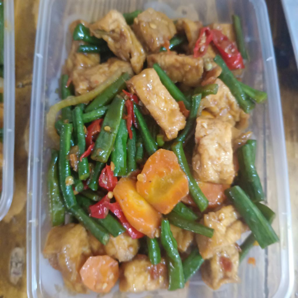 

tumis kacang panjang tahu