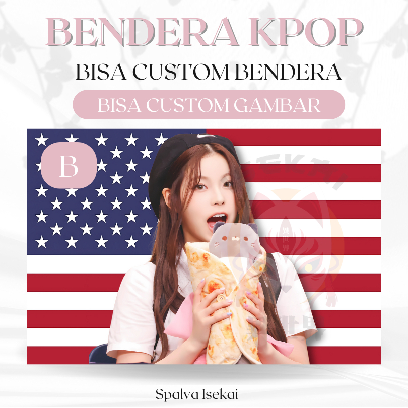 Bendera AMERIKA KPOP KYUJIN NMIXX / POSTER KPOP / BENDERA KPOP Jang Kyujin / KPOP Tapestry / Tapestr