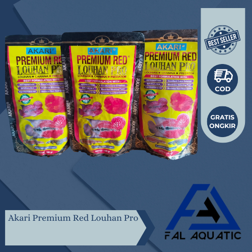 Akari Premium Red Louhan / Makanan Ikan Louhan Akari Premium Red