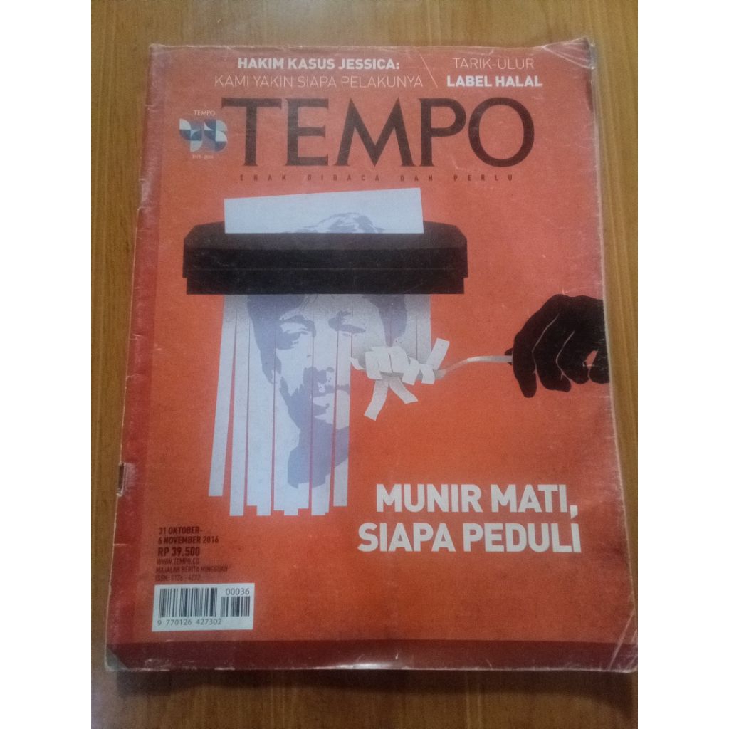 majalah tempo edisi 31 oktober - 6 november 2016